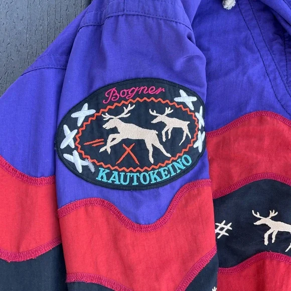 Vintage 90s Bogner Ski Jacket Goan Thylmann Pullover Kautokeino Men's Size L/XL? - Picture 5 of 11